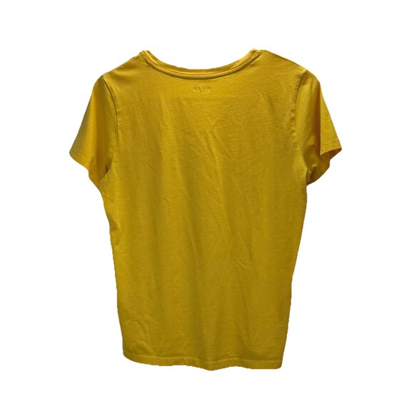 Lands End Womens Yellow V-Neck T-Shirt XS 100% Cotton Casual‎ Short Sleeve - Picture 2 of 7
